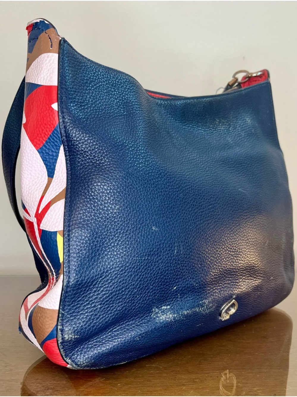 Kate Spade NY Kailee Tropical Toss Medium Bag Dark Blue, Handbag-Purse-Shoulder - Picture 4 of 16
